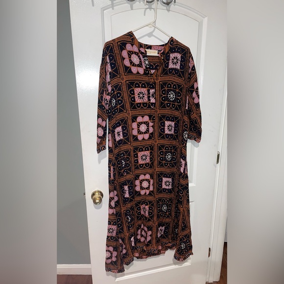 New! Natalie Martin Isobel Multicolor Paterned Midi Dress 🌸 Small - Picture 11 of 11